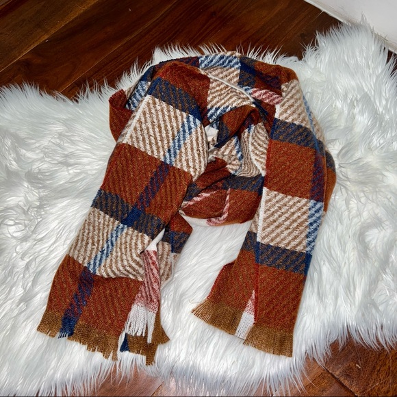 Vici Accessories - New Vici Scarf Colorful Season White Orange